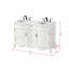 Meuble-lavabo double 54 po blanc antique-137891536
