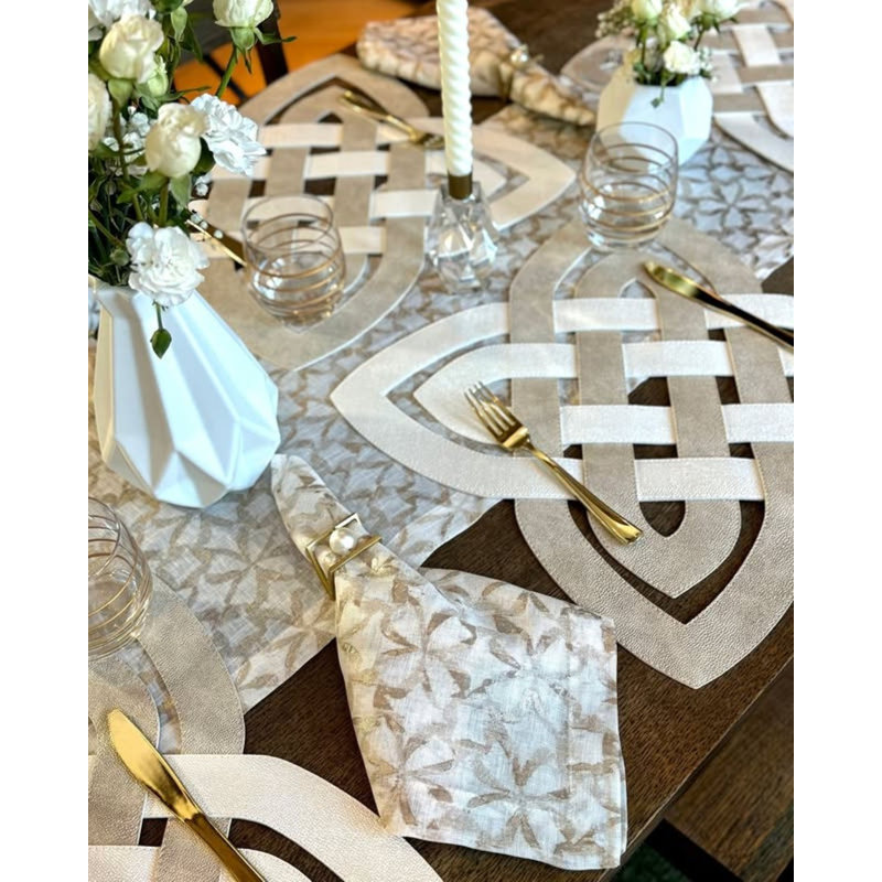 Archer Vinyl Square Placemats, Gray/Charcoal
