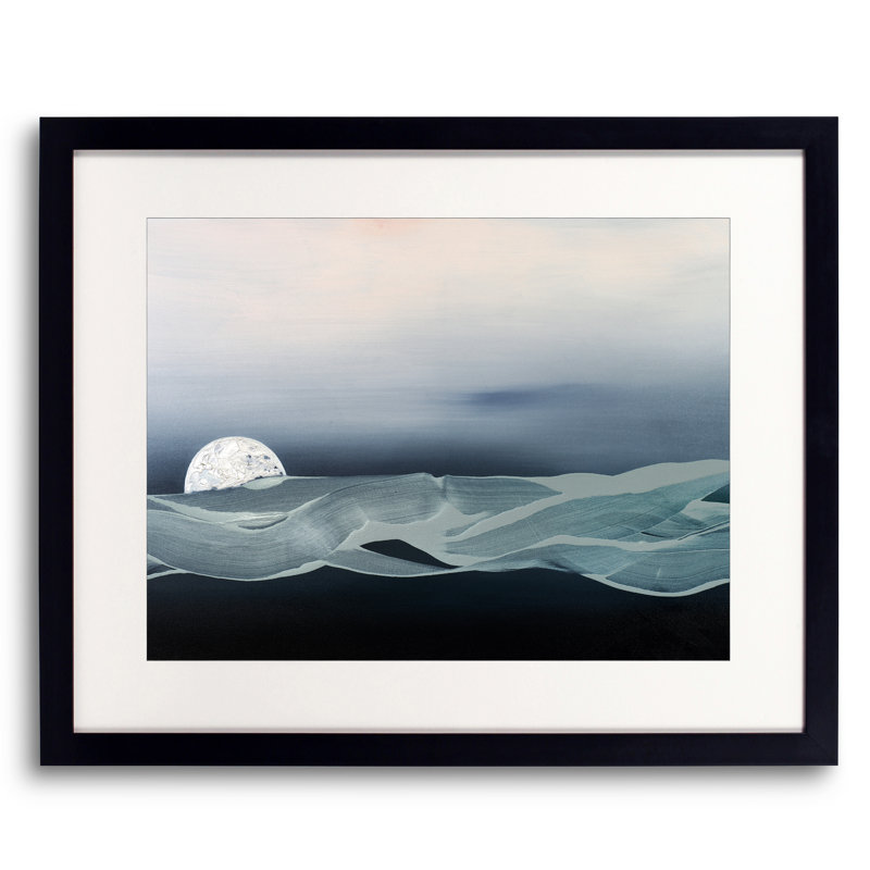 Moon Print by Novi Lim, Black Framed Paper, 24" H x 30" W