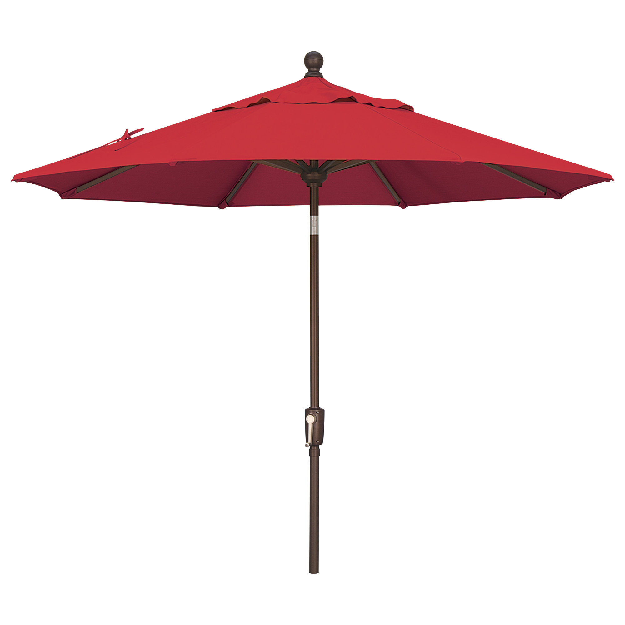 Launceston Market Umbrella, Canvas Jockey Red Sunbrella® Canvas, Bronze, 96" H x 90" W x 90" D