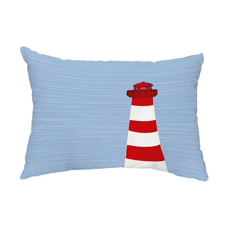 Outdoor Reversible Throw Pillow, Red