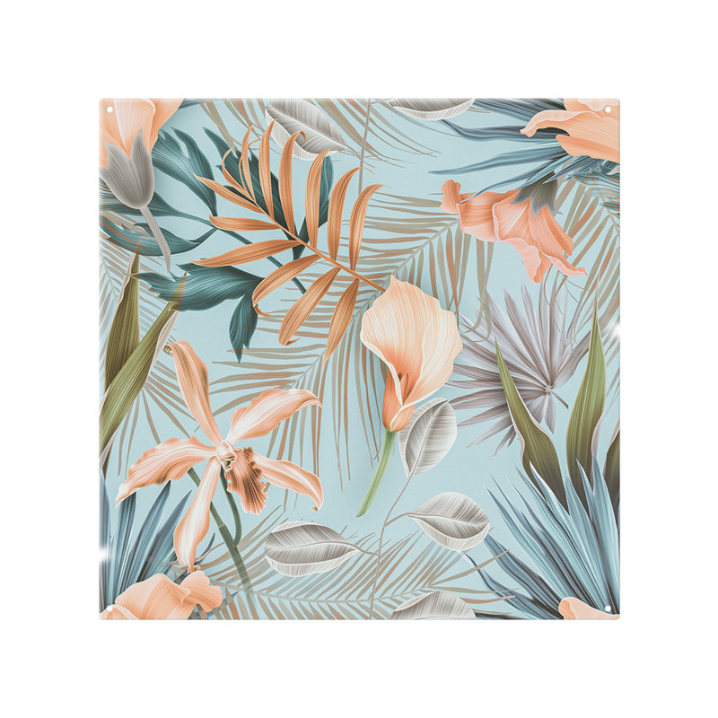 Tropical Flowers Splash Back, 60cm L x 50cm W