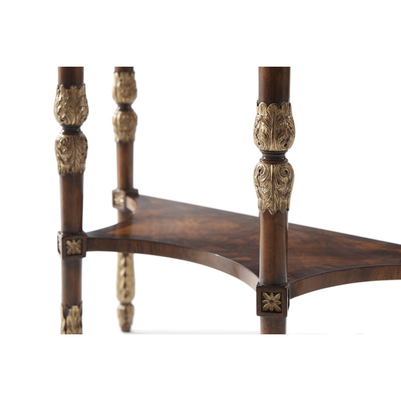 Console en bois massif beauté des feuilles 30 po