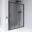 60 po X P 70 po H Porte de douche semi-encadrée au fini noir mat