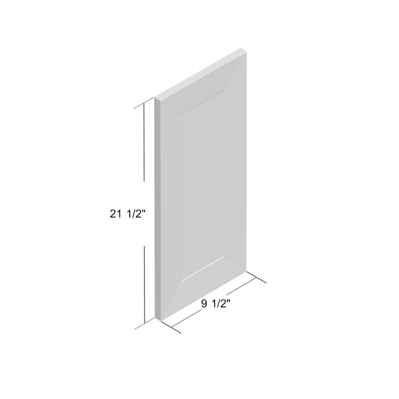 Hobson Wood Flat Wall Mirror, 21.5" H x 9.5" W