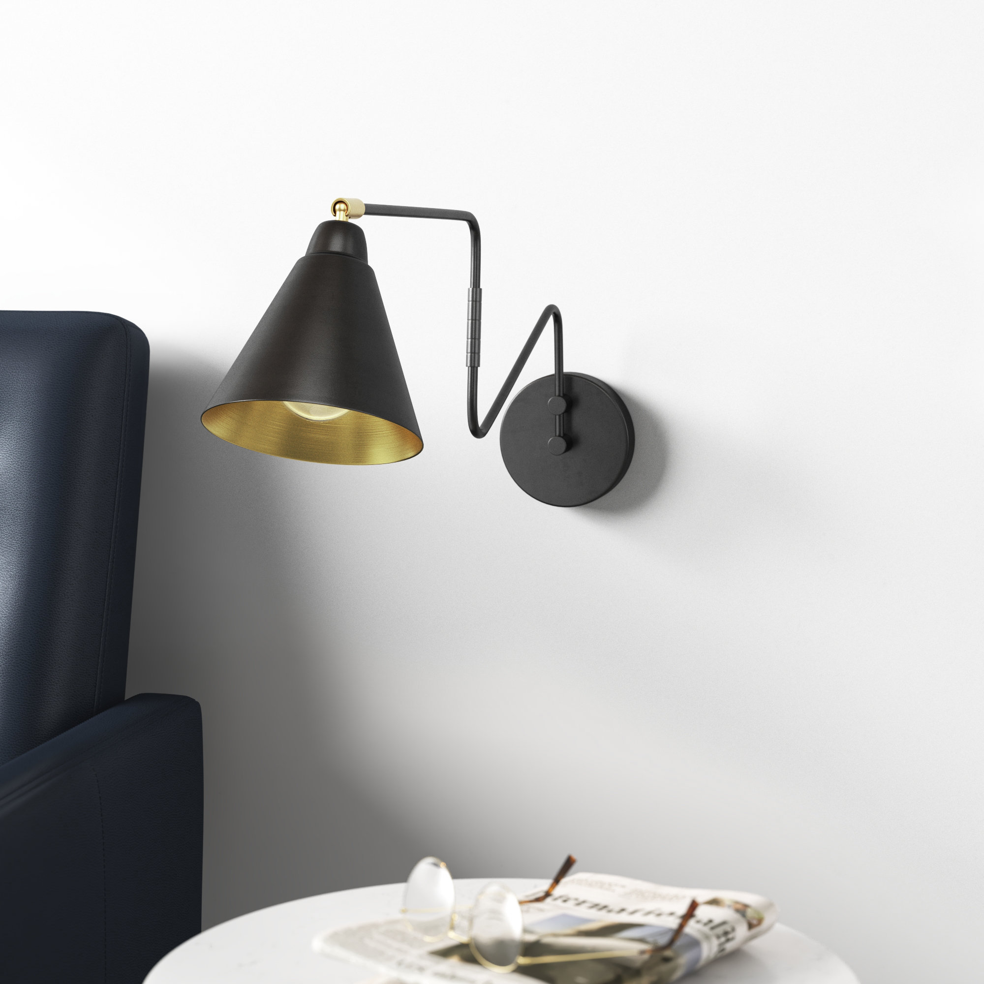 Single Light Dimmable Swing Arm Sconce - Thumbnail 2