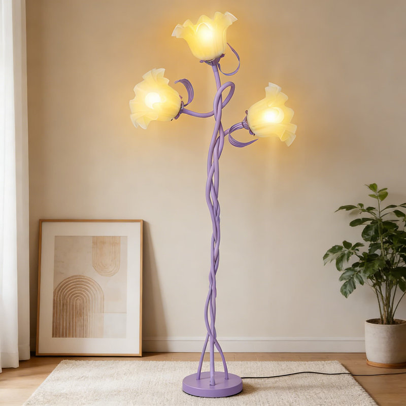 Lampe sur pied moderne avec col-de-cygne flexible et température à 3 couleurs DEL, lampe de lecture haute pour le décor du salon et de la chambre à coucher