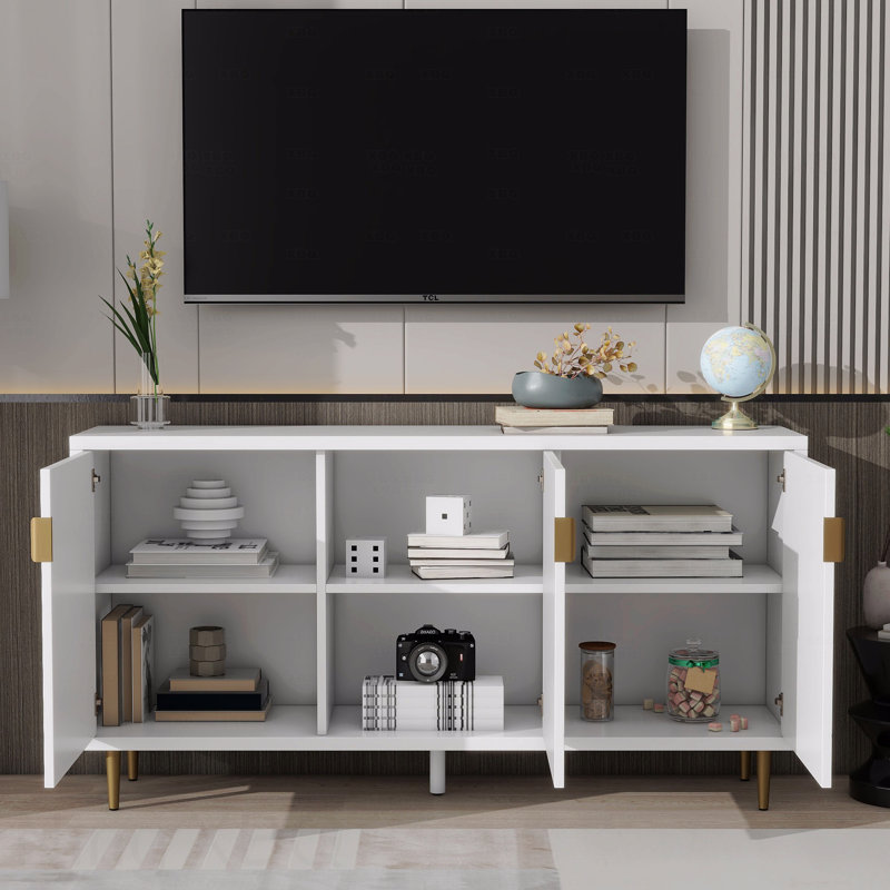 Meuble télé Janneke, Blanc