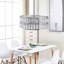 Lustre tambour en cristal 18 po Chrome