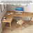 Solid Wood L-shaped Desk-2041207343