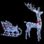 vidaXL Reindeer Pull Sleigh 70 x 26 x 128.5 cm Acrylic-216293820