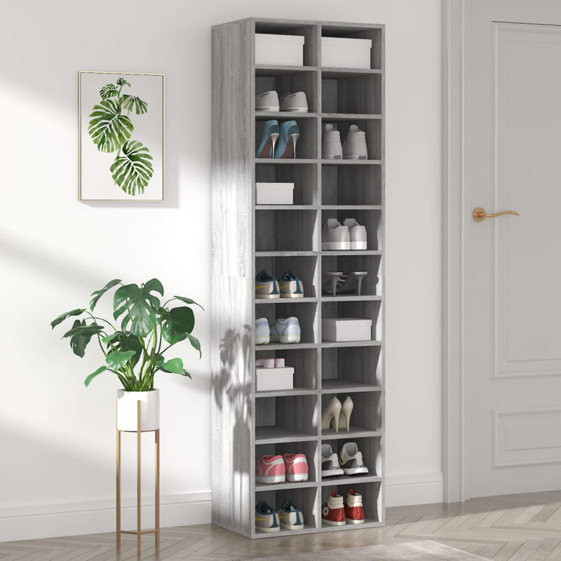Joanneke 22 Pair Shoe Storage Cabinet, Gray Sonoma