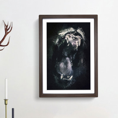 Roaring Lion in Abstract - Picture Frame Painting Print