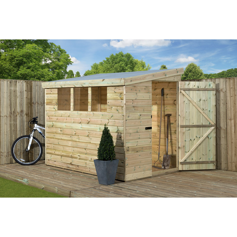 Shiplap Pent Wooden Shed, 203.2cm H x 119.38cm W x 185.42cm D