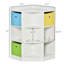 Armoire de coin blanche pour enfants avec rangement pour jouets