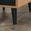 Bureau en L, finition brune