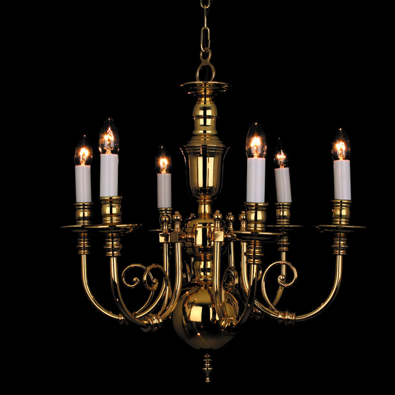 Roosevelt 6 - Light Candle Style Chandelier