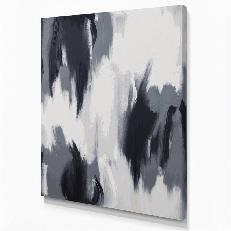 Abstrait couleur champ 5, art mural bleu sur toile, H 10 po x l 8 po