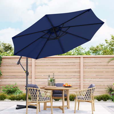 10ft Outdoor Patio Umbrella, Round Canopy Offset Umbrella for Villa Gardens, Lawns and Yard