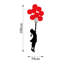 Élégant accessoire mural décoratif en métal, noir et rouge, 39,4 x 13,4 pouces | 100% métal, épaisseur: 0,06 pouce | Conception murale facile | Parfait pour la décoration intérieure et les espaces de bureau, esthétique moderne unique