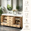 Meuble-lavabo double 59,3 po avec structure en bois massif et lavabo