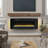 48 Inch Curved Front Wall Mounted Electric Fireplace With Remote And Multi Color Flame & Emberbed