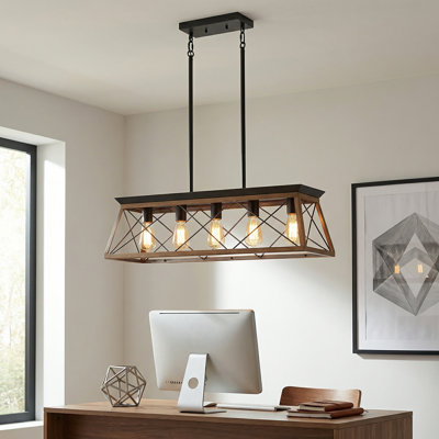 Luminaire suspendu industriel ajustable 5 lumières Farmhouse
