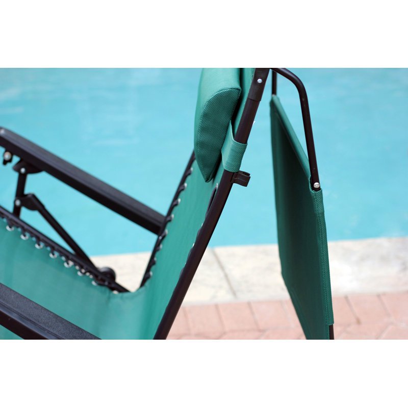 Chaise pliante zéro gravité Johns, Vert