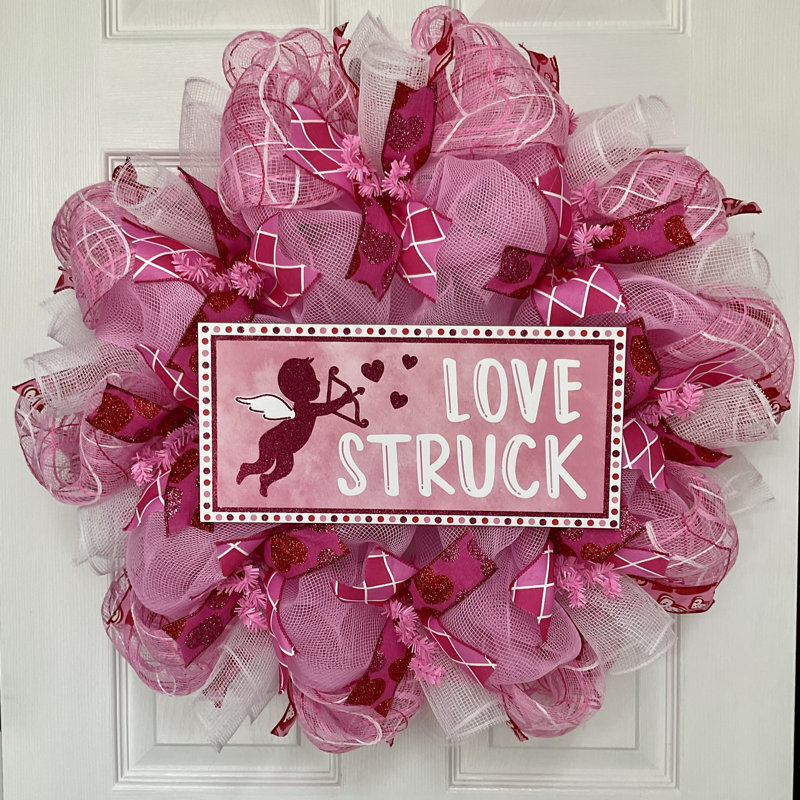Couronne en bois 24 po Love Struck
