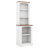 2-Piece Tall Freestanding Cabinet Set With Walnut Top, Open Storage, Display Bookcase With Anti-Tip Device-1292828266