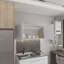 Armoire murale, deux tablettes, porte double