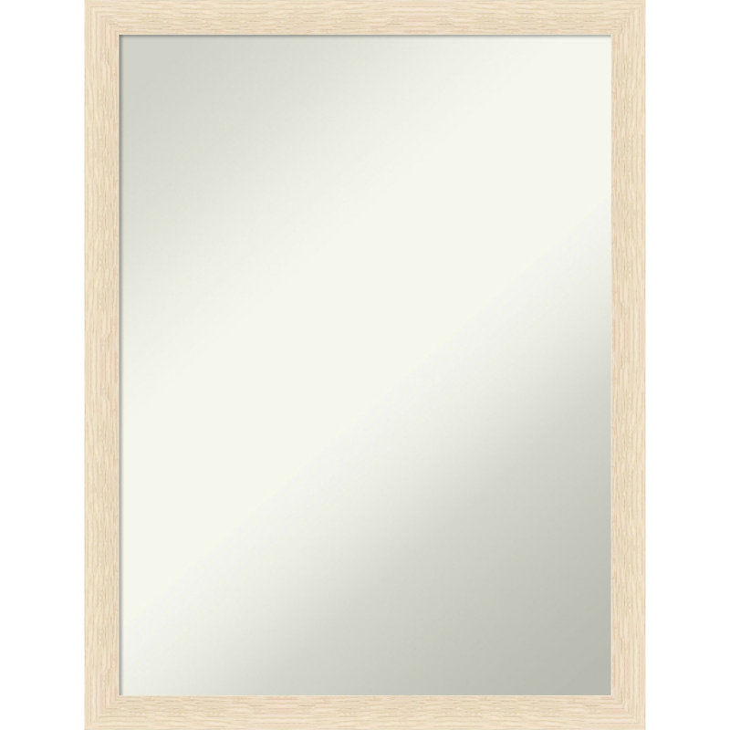 Jilyan Solid Wood Rectangle Wall Mirror, Natural