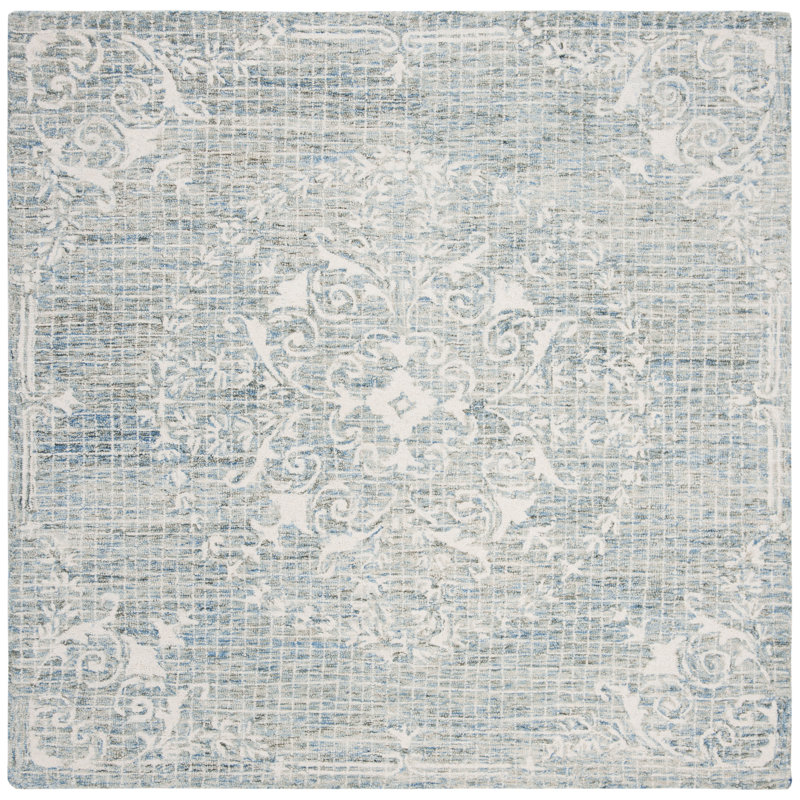Locklin Hand Tufted Wool Oriental Rug, Square 6'