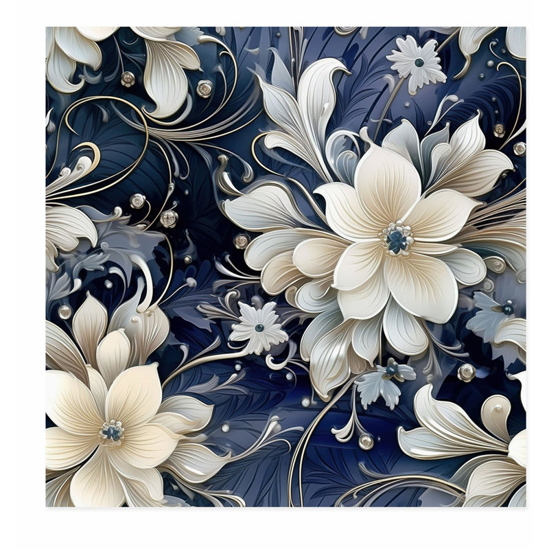 «Floral Floral Symphony II», reproduction d'art classique sans cadre, H 10 po x l 10 po