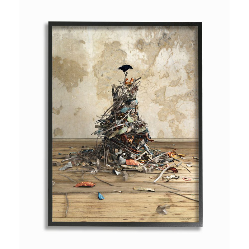 « a crows collection look oiseau design » par cynthia decker, reproduction d’impression, H 30 po x l 24 po x P 1,5 po