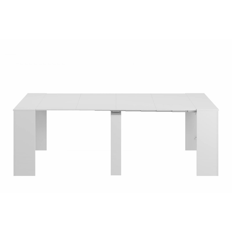 Console Table Compton With Multipurpose Extensions 51/237X90H78 Cm, Glossy White