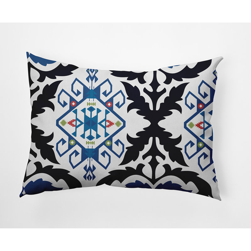 Housse et coussin rectangulaires d'extérieur Bombay, bleu