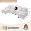 Canapé modulaire surdimensionné en U 133 po en chenille avec porte-gobelets avec console de rangement et USB 133 po-106110543