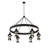 Woodbluff 6 - Light Steel Dimmable Lantern Wagon Wheel Chandelier