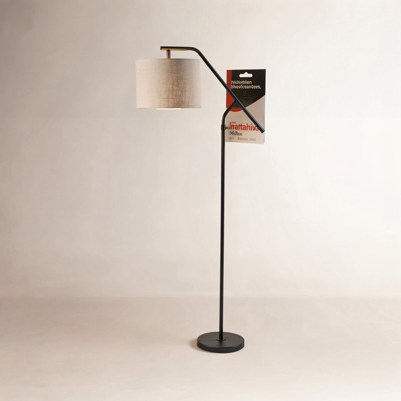Lampe sur pied arquée 60 po Carleton, Noir