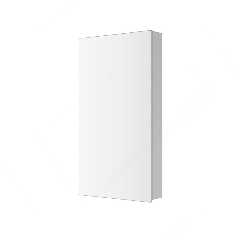 20'' W X 36'' H Surface Frameless Mirror Medicine Cabinet, Beveled Mirror Edges Bathroom Medicine Cabinet, Left Opening Door