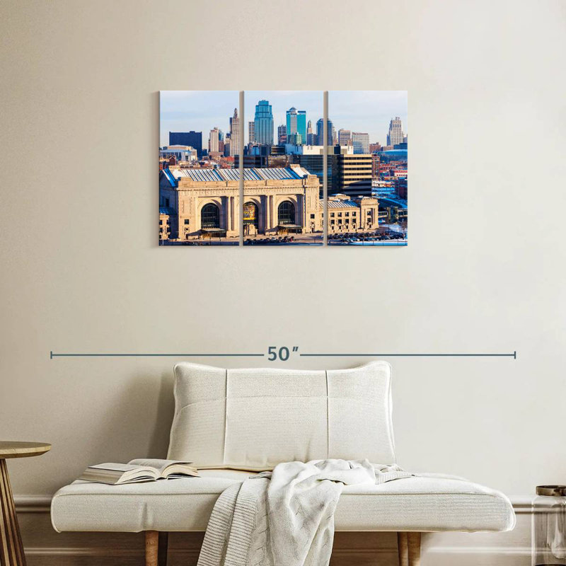 Union Station et Kansas Skyline, H 20 po x l 33 po