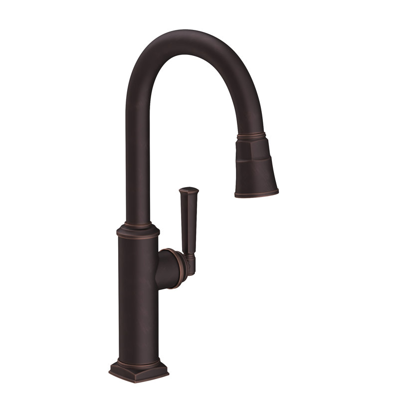 Zemora Single Handle Pull Down Kitchen Faucet, Venetian Bronze