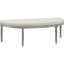 Banc rembourré capitonné beige clair Coastal