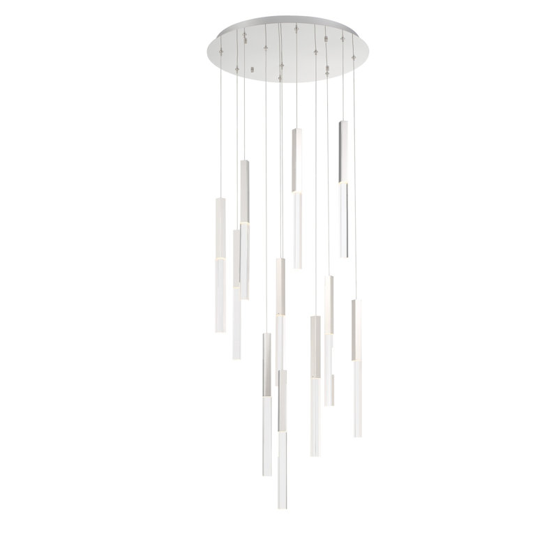 Benicio 11 Light Chandelier, Nickel