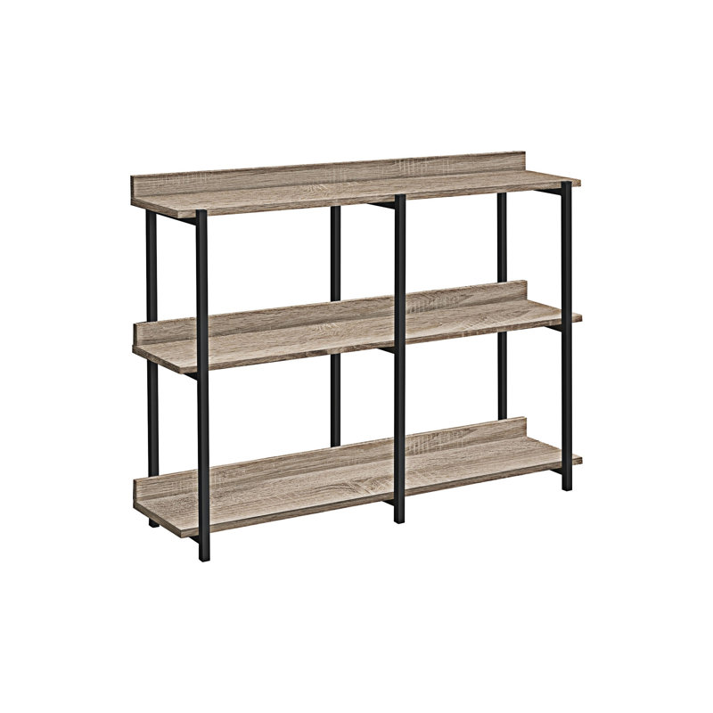 Console Table With Open Shelves, Taupe