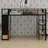 Metal Loft Bed Frame With Wardrobe,Storage Shelves And Pegboard