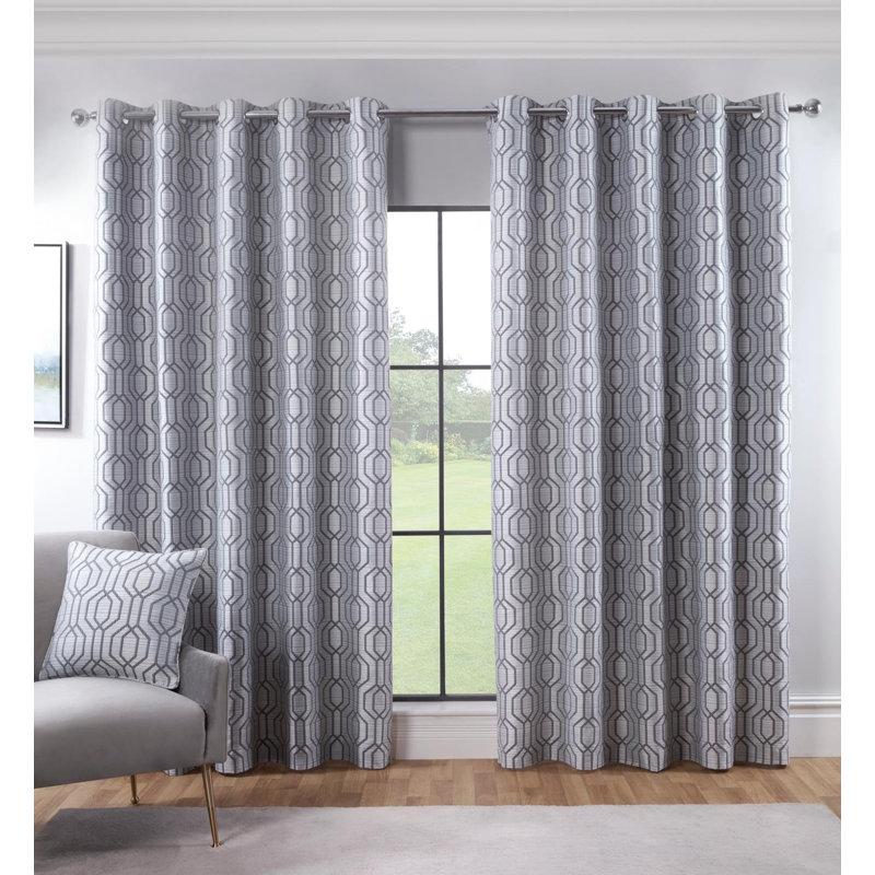 Fraleigh Room Darkening Sliding Panel Pair, 182.88 W x 228.6 D cm, Silver