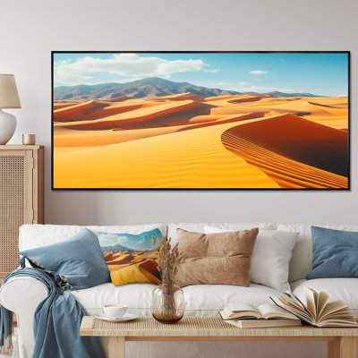 «Yellow Sand Dunes Serenity - Desert», art mural