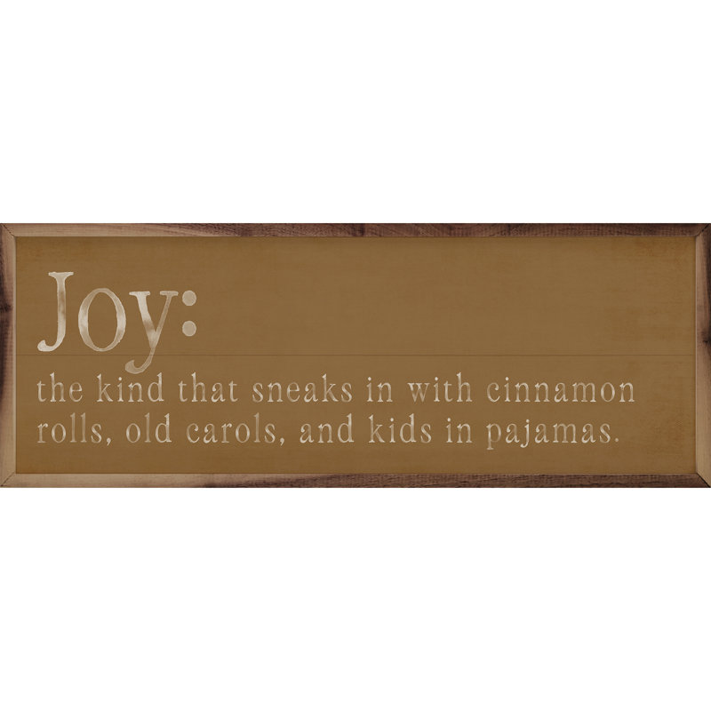 Joy Definition, 8" H x 24" W